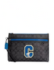 Coach Coach X Peanuts Carryall Pouch In Signature Canvas With Snoopy