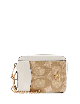 【COACH】チェーンストラップ Zip Card Case/Signature Canvas COACH® Outlet | Zip Lanyard Card Case