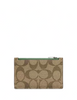 Coach Zip Card Case In Signature Canvas