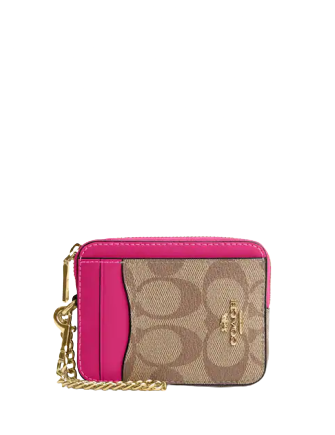 Coach Zip Card Case In Signature Canvas | Brixton Baker
