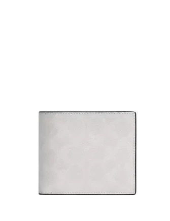 Coach 3 In 1 Wallet In Signature Canvas Chalk Black