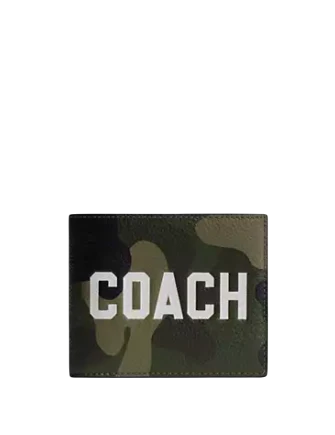 Coach 3 In 1 Wallet With Camo Print And Coach Graphic
