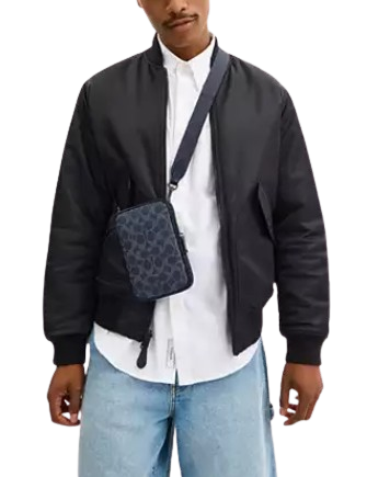 Coach Aden Crossbody Bag In Signature Canvas Light Denim