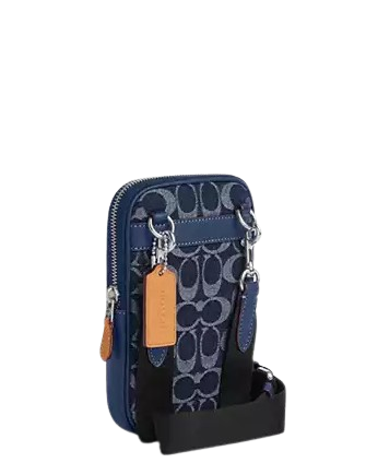Coach Aden Crossbody Bag In Signature Denim Deep Blue