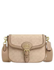 Coach Amelia Saddle Bag With Signature Canvas Dark Natural
