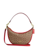 Coach Aria Shoulder Bag In Signature Canvas Tan Carnation