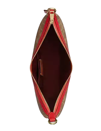 Coach Aria Shoulder Bag In Signature Canvas Tan Carnation