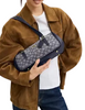 Coach Asher Shoulder Bag In Signature Jacquard Navy Midnight Navy