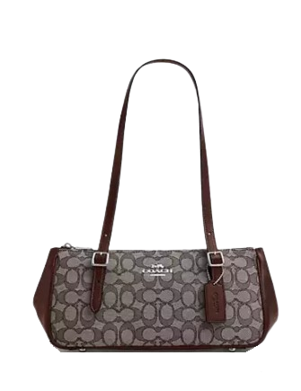 Coach Asher Shoulder Bag In Signature Jacquard Oak Maple