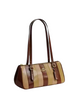 Coach Asher Shoulder Bag With Striped Patchwork  Redwood 