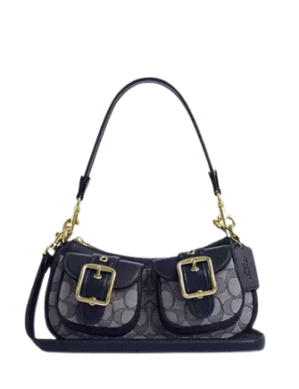 Coach Ashton Bag In Signature Jacquard Navy Midnight Navy