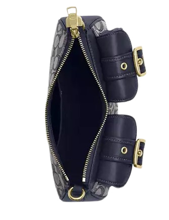Coach Ashton Bag In Signature Jacquard Navy Midnight Navy