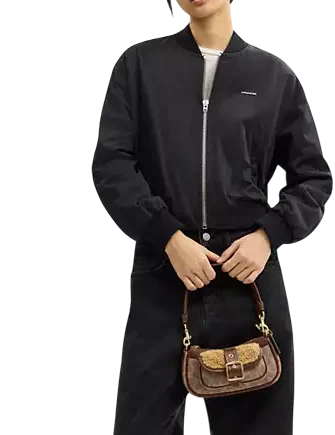 Coach Ashton Mini Shoulder Bag In Signature Canvas Tan Vintage Brown