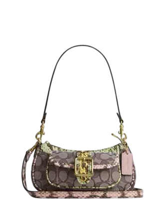 Coach Ashton Mini Shoulder Bag In Signature Jacquard Oak