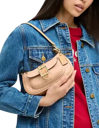 Coach Ashton Mini Shoulder Bag In Signature Leather Faded Blush