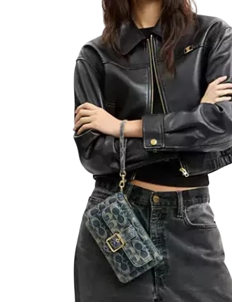 Coach Ashton Wristlet In Signature Regenerative Cotton Denim