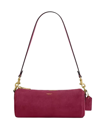 Coach Barrel Bag Dark Fuchsia