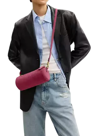 Coach Barrel Bag Dark Fuchsia