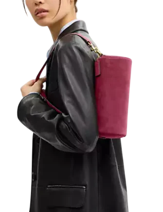 Coach Barrel Bag Dark Fuchsia