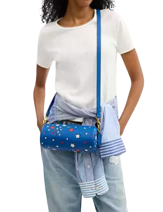 Coach Barrel Bag With Americana Star Print  Deep Sky 