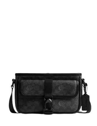 Coach Beck Slim Crossbody In Signature Canvas Charcoal