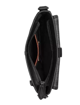 Coach Beck Slim Crossbody In Signature Canvas Charcoal