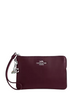 Coach Boxed Corner Zip Wristlet With Charms Dark Wine