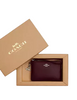 Coach Boxed Corner Zip Wristlet With Charms Dark Wine