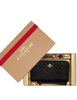 Coach Boxed Long Zip Around Wallet In Signature Leather Black 
