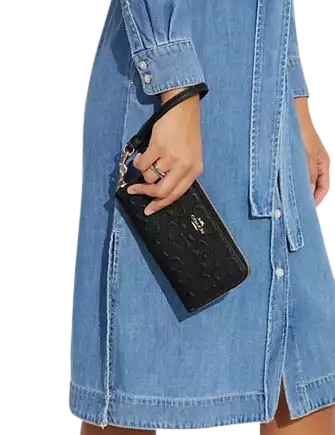 Coach Boxed Long Zip Around Wallet In Signature Leather | Brixton Coach Boxed Long Zip Around Wallet In Signature Leather | Brixton