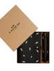 Coach Boxed Notebook And Pencil Case Set With Lightning Bolt Print Black 