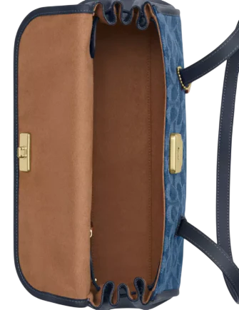 Coach Bridget Flap Shoulder Bag In Signature Denim Indigo