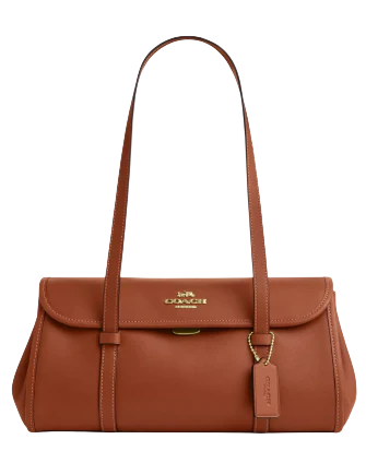 Coach Bridget Flap Shoulder Bag Tan