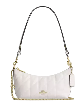 Coach Caitlin Shoulder Bag With Quilting And Charm