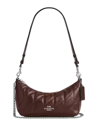 Coach Caitlin Shoulder Bag With Quilting Maple