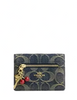 Coach Card Case With Charms In Signature Regenerative Cotton Denim