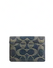 Coach Card Case With Charms In Signature Regenerative Cotton Denim