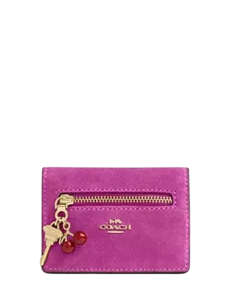 Coach Card Case With Charms Magenta