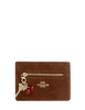 Coach Card Case With Charms Warm Brown