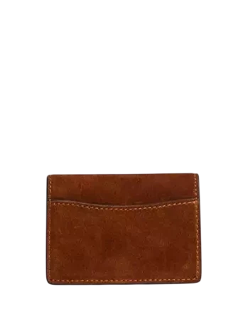 Coach Card Case With Charms Warm Brown