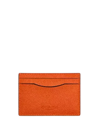 Coach Card Case With Money Clip Spice Orange