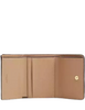 Coach Card Holder Wallet In Blocked Signature Canvas Sand Tan