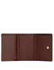 Coach Card Holder Wallet In Signature Canvas Tan Brown 