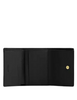 Coach Card Holder Wallet In Signature Canvas Walnut Black