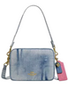Coach Carey Crossbody Bag In Loved Denim With Charms Light Indigo