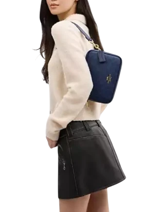 Coach Carey Crossbody Bag In Signature Canvas Navy