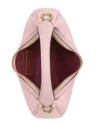 Coach Carmen Mini Crossbody Bag In Signature Canvas Powder Pink