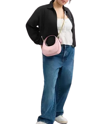 Coach Carmen Mini Crossbody Bag In Signature Canvas Powder Pink