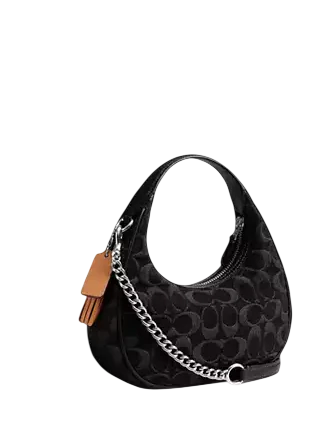 Coach Carmen Mini Crossbody Bag In Signature Denim Black