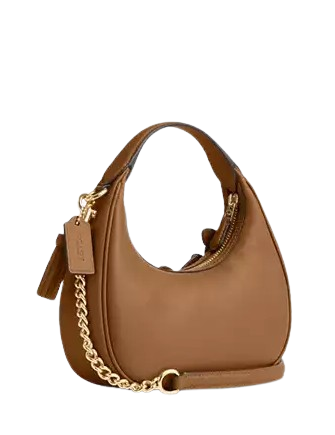 Coach Carmen Mini Crossbody Bag With Butterfly Applique Honey Brown